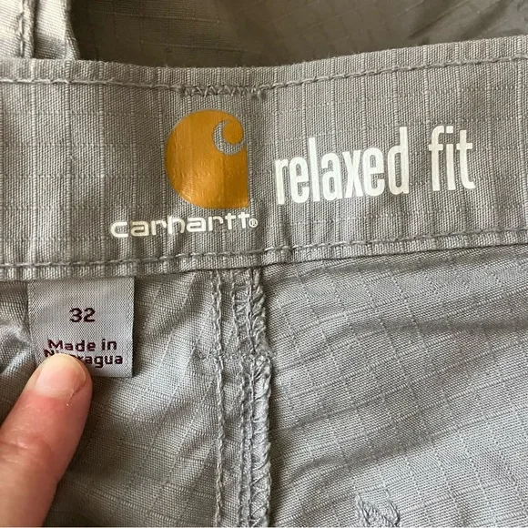 Men’s Carhartt Gray Relaxed Fit Rip Stop Force Broxton Cargo Shorts size 32 - Picture 6 of 6